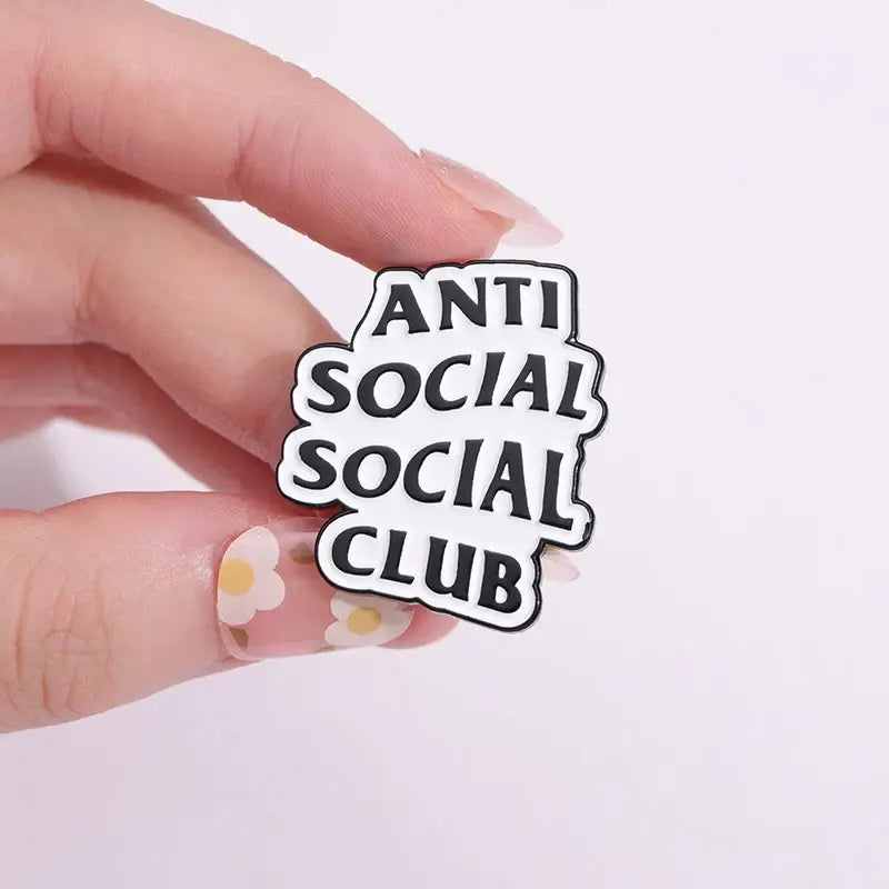 Hello I'm socially Awakward Enamel pin I love social distancing mental health brooch lapel badge jewelry accessories for friends