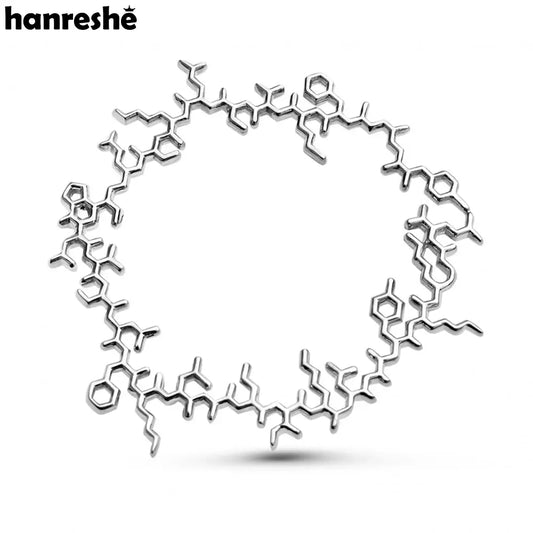 Hanreshe Medical Beta-Endorphin Brooch Pin Biology Molecules Neurology Badge Gene Jewelry for Doctor Nurse Biologist Gifts