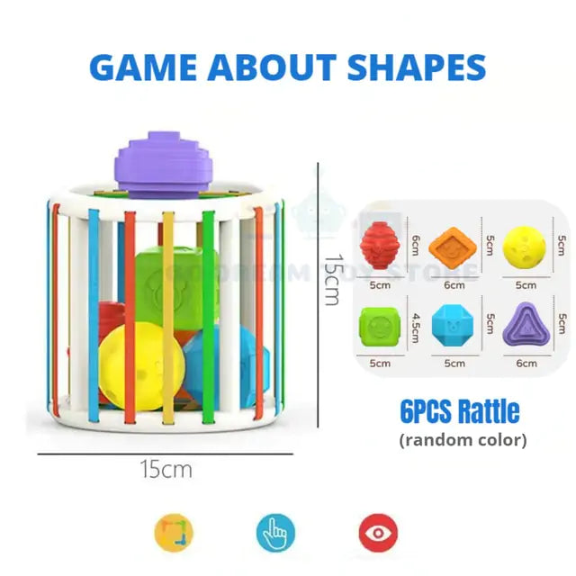 Colorful shape blocks sorting game