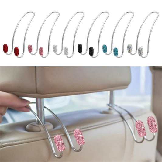 2 Pack Universal Diamond Back Seat Storage Hooks