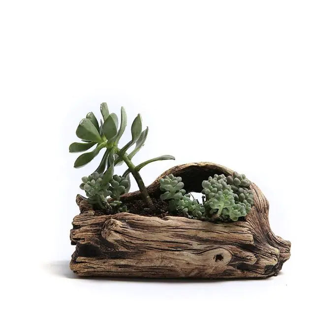 Tree-Shaped Resin Succulent Planter: Outdoor & Indoor Garden Ornament