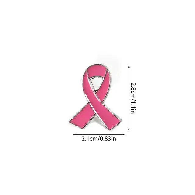 Breast Cancer Awareness enamel Lapel Pin Pink Ribbon Glitter Filled Women's Brooches Pins 12 Colors wholesale Fundraisers Events