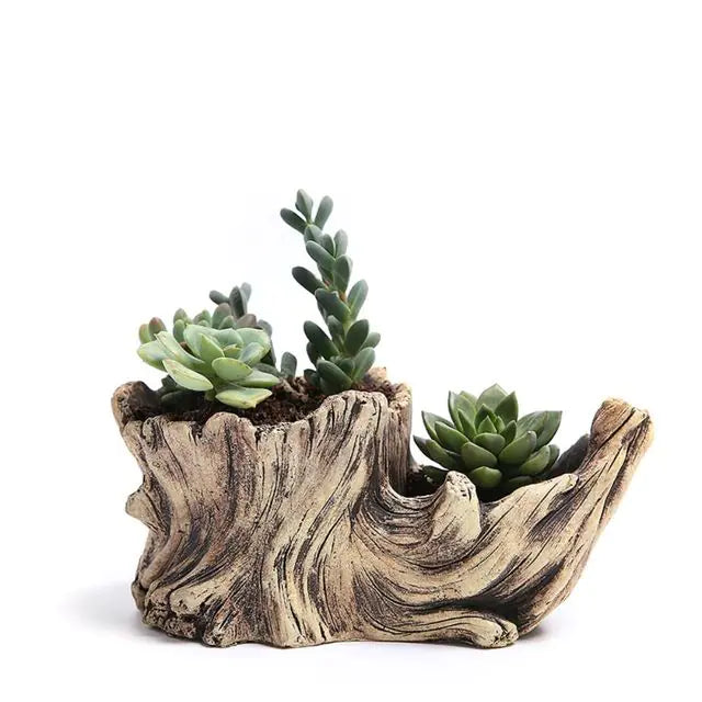 Tree-Shaped Resin Succulent Planter: Outdoor & Indoor Garden Ornament