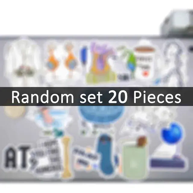 20/30/50PCS Biology Style Stickers Funny Graffiti Life Science Decals for Kids Scrapbook Diary Luggage Laptop Phone Sticker Toys