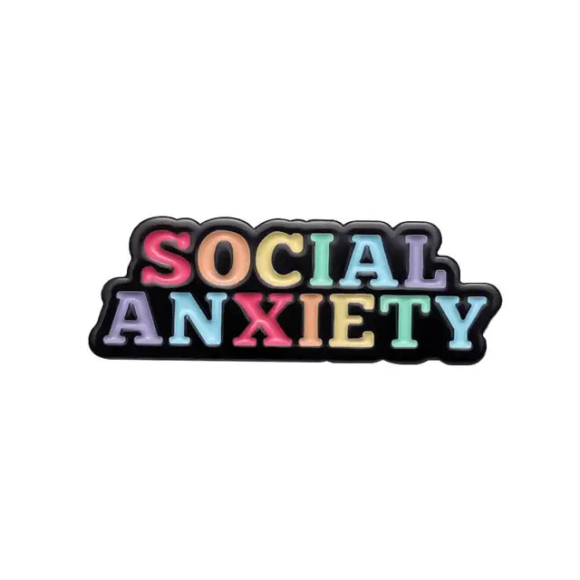 Hello I'm socially Awakward Enamel pin I love social distancing mental health brooch lapel badge jewelry accessories for friends