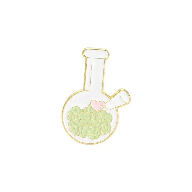 Chemical Supplies Enamel Pins  Beaker Microscope Tube Science Brooches