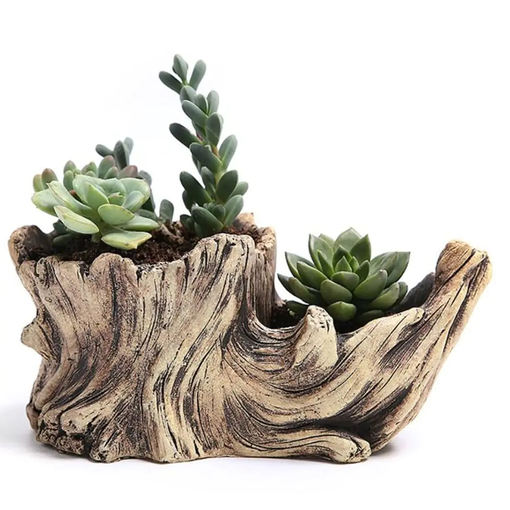 Tree-Shaped Resin Succulent Planter: Outdoor & Indoor Garden Ornament