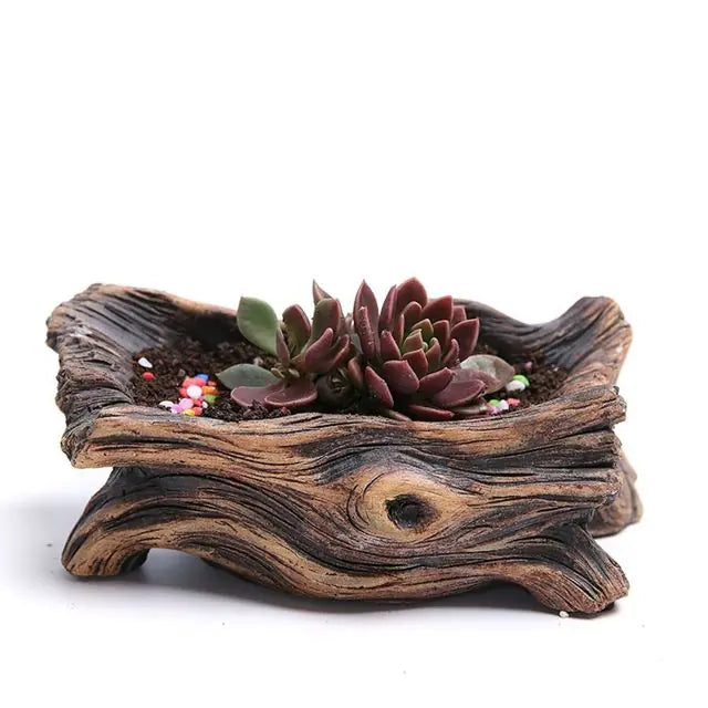 Tree-Shaped Resin Succulent Planter: Outdoor & Indoor Garden Ornament