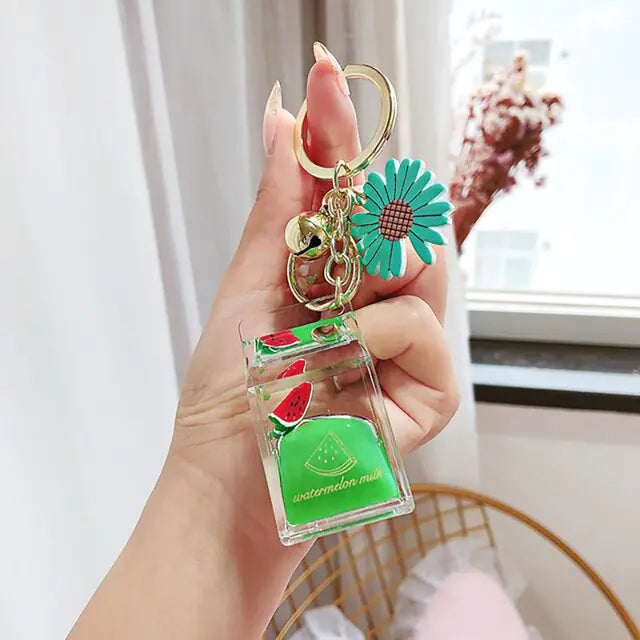 Quicksand Fruit Daisy Keychain Charm