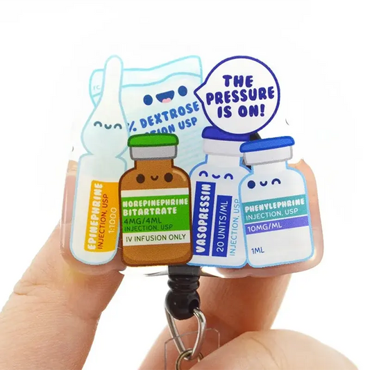 New Pressure Is On Acrylic Retractable Badge Reel Pharmacist Pharmacy