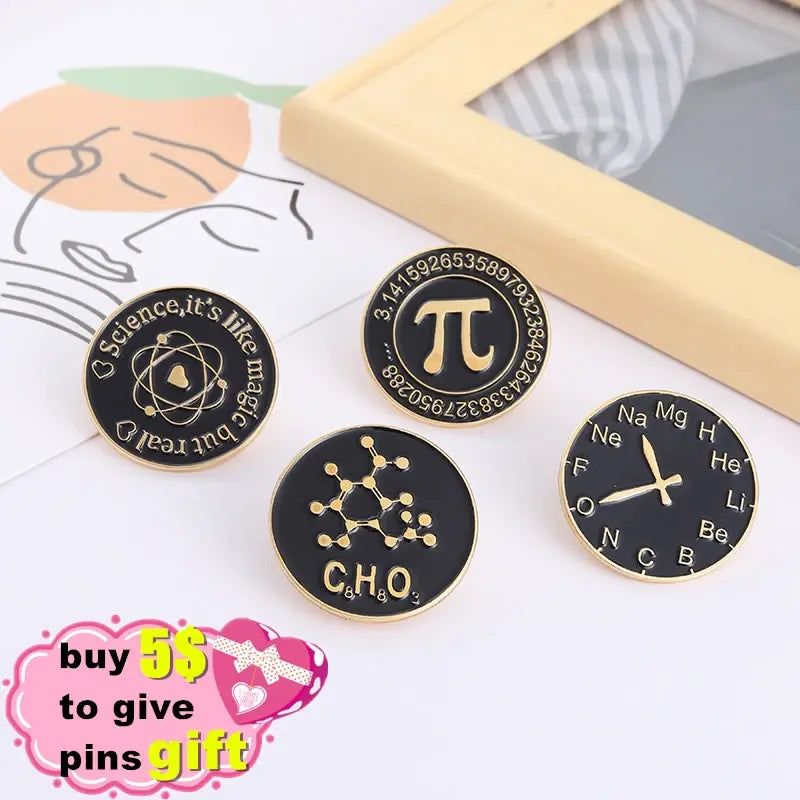 Science Stuff Enamel Pins Brooch Badge