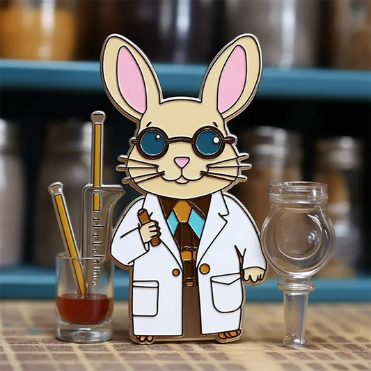 New Doctor Rabbit Enamel Pin Fashion Cute Laboratory Animal