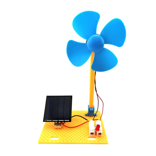 2 in 1 Solar and Wind Energy Powered Fan Model DIY Kit Science Experiment