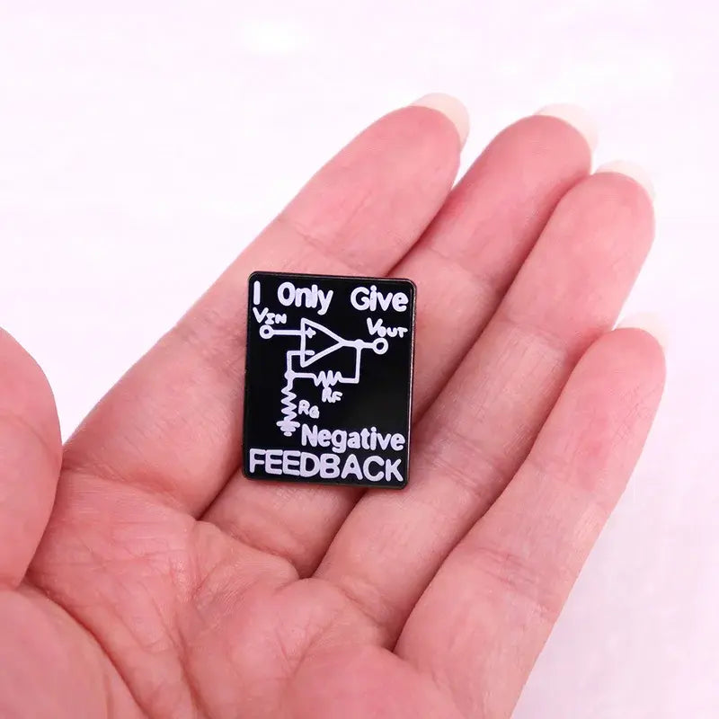 i only give negative feedback Enamel Pin funny brooch badge for Engineer Engineering Students Electricians Architects Worker