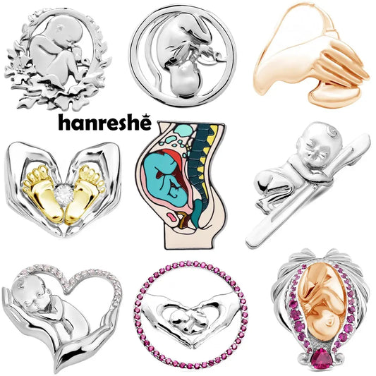 Medical Obstetrics Brooch Pin Baby Newborn Badge Jewelry