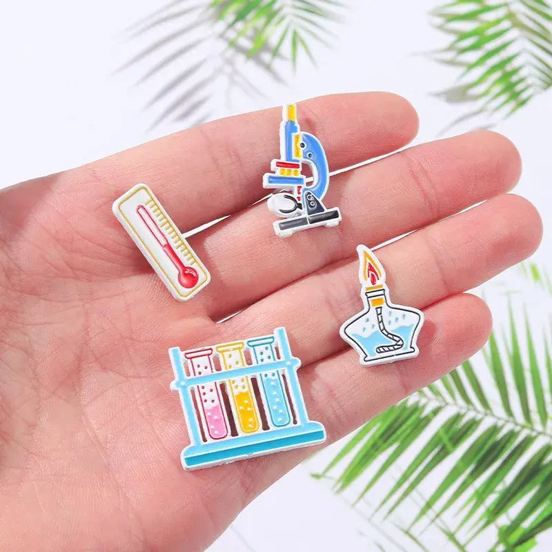 Chemical Supplies Enamel Pins  Beaker Microscope Tube Science Brooches