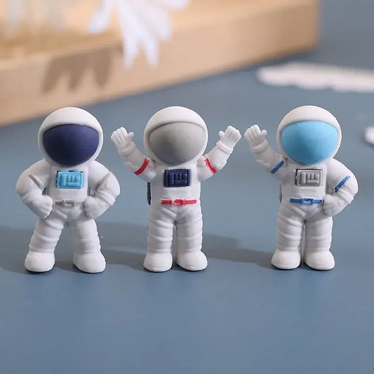 3pcs Space Astronaut Rubber Eraser For Kids Novelty Stationery Office School Supplies