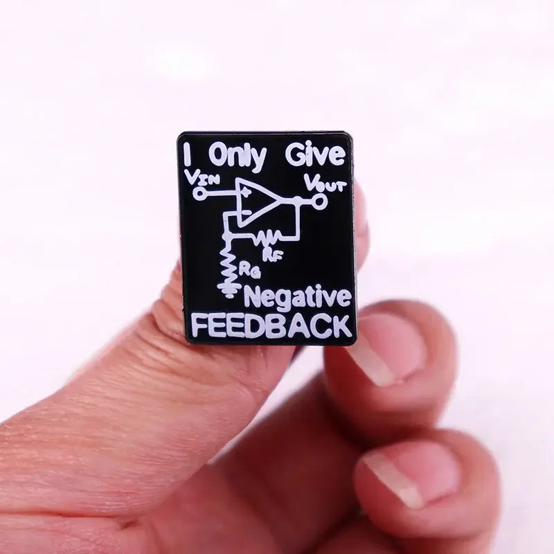 i only give negative feedback Enamel Pin funny brooch badge for Engineer Engineering Students Electricians Architects Worker