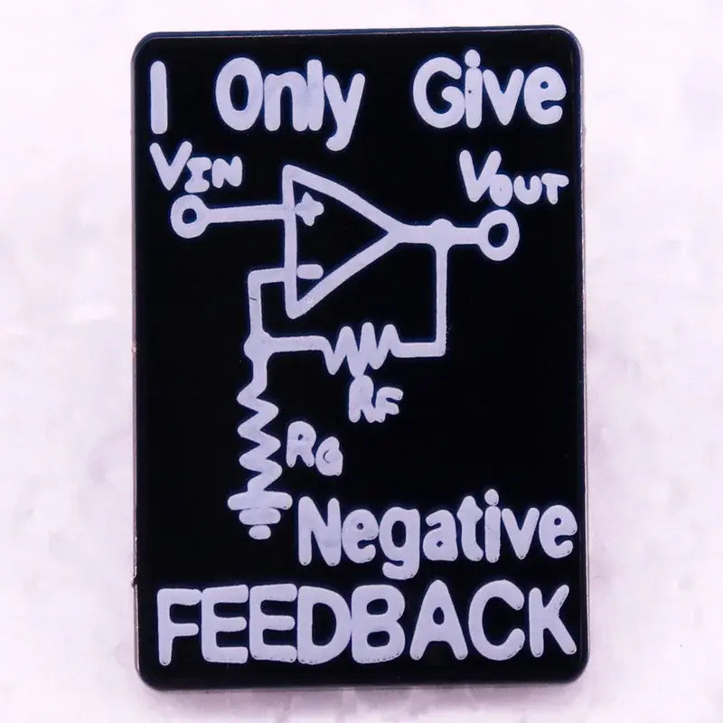 i only give negative feedback Enamel Pin funny brooch badge for Engineer Engineering Students Electricians Architects Worker